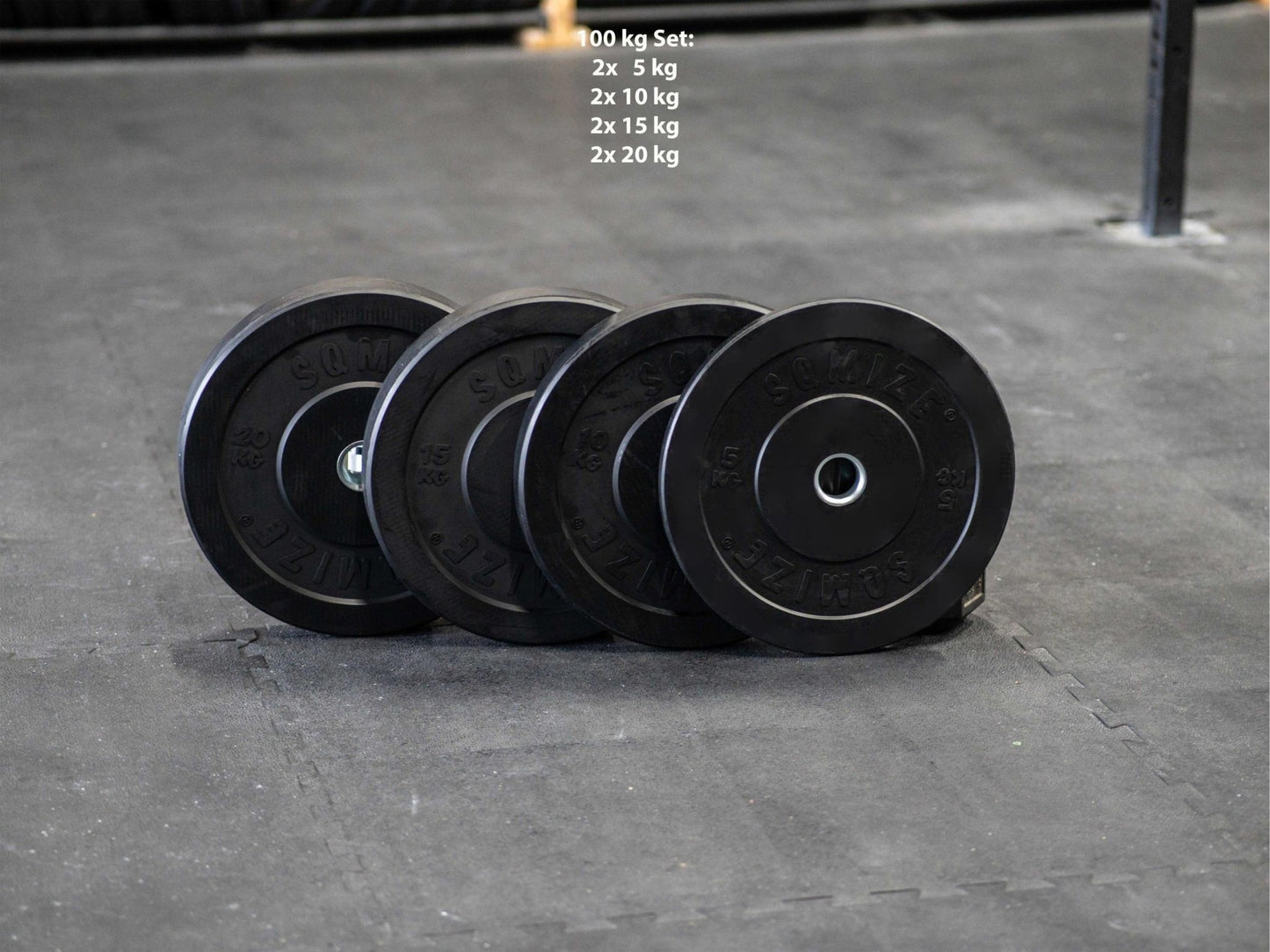 Bumper Plate Set SQMIZE® BBP100, 100 kg - SQMIZE Nederland