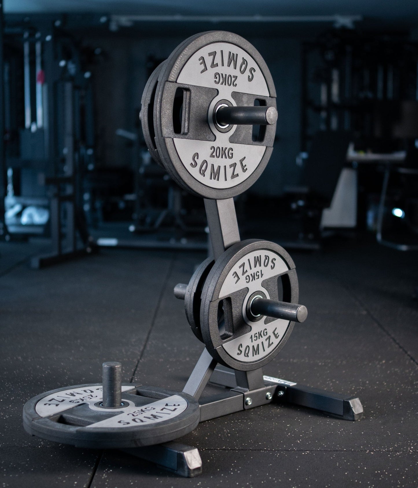 Olympia Halterschijvenset-Set SQMIZE® Premium Bison OPT150 BlackGrey, 150 kg - SQMIZE Nederland