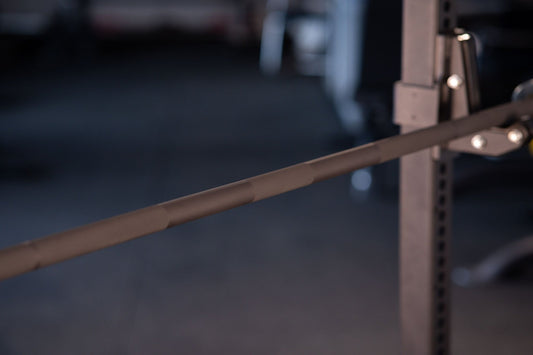 Powerlifting Barbell SQMIZE® PREMIUM BISON OB86PL-KDK-G Cerakote Sniper Grijs (20kg) - SQMIZE Nederland