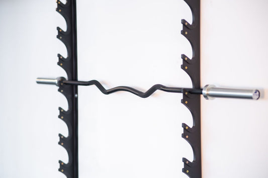 SQMIZE® Olympia Rackable Curl Barbell OB75 Ceramic Black Edition, 191 cm (15kg) - SQMIZE Nederland