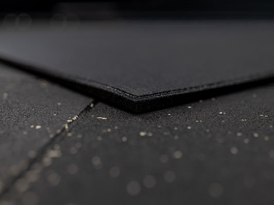 Gym Rubber Mat SQMIZE® GRMB100-15, 15 mm – volledig zwart