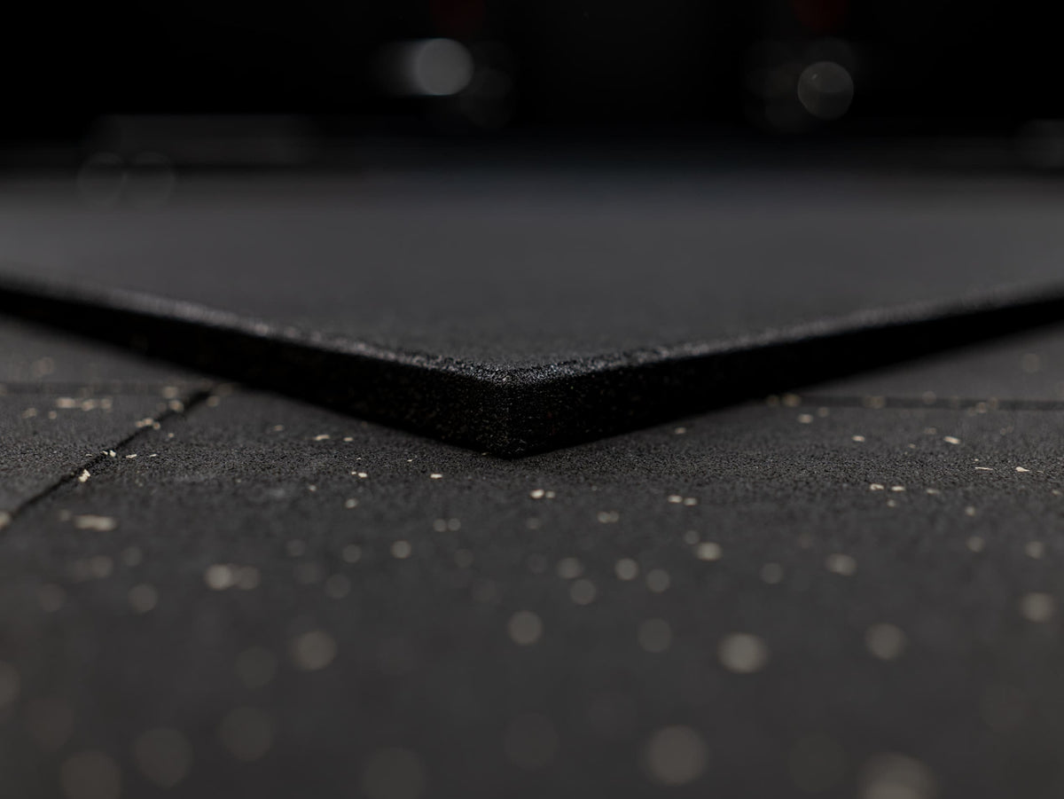 Gym Rubber Mat SQMIZE® GRMB100-25, 25 mm – volledig zwart