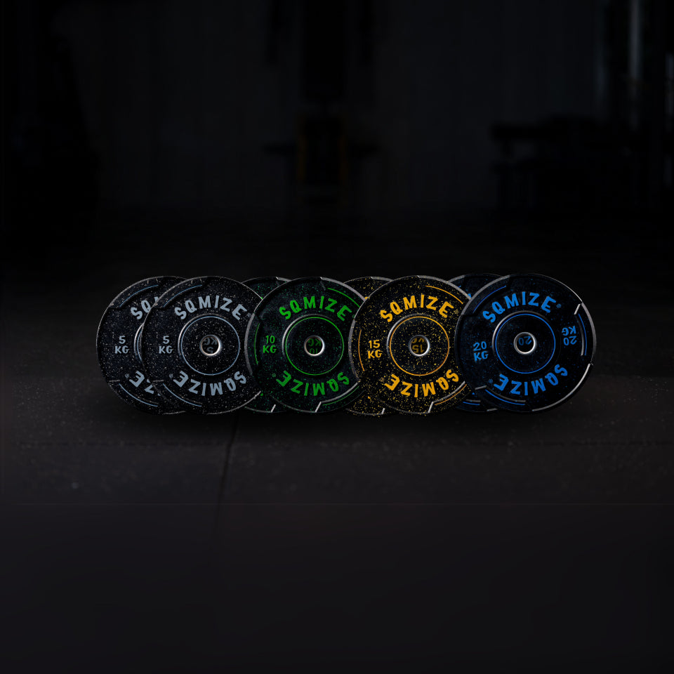 Premium bison high-tempered bumper plate set SQMIZE® V-CRBP100 – 100 kg