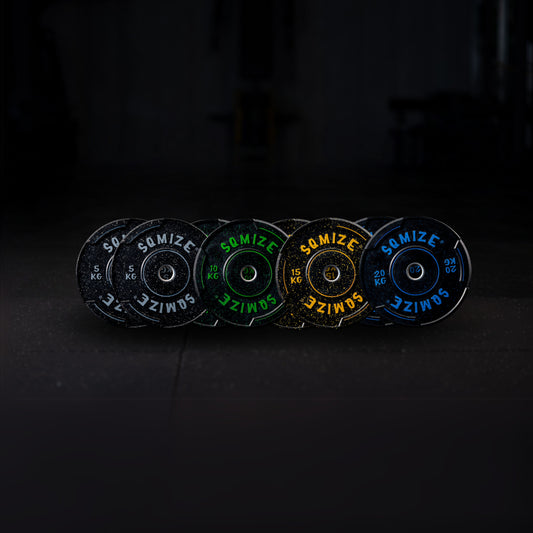 Premium bison high-tempered bumper plate set SQMIZE® V-CRBP100 – 100 kg