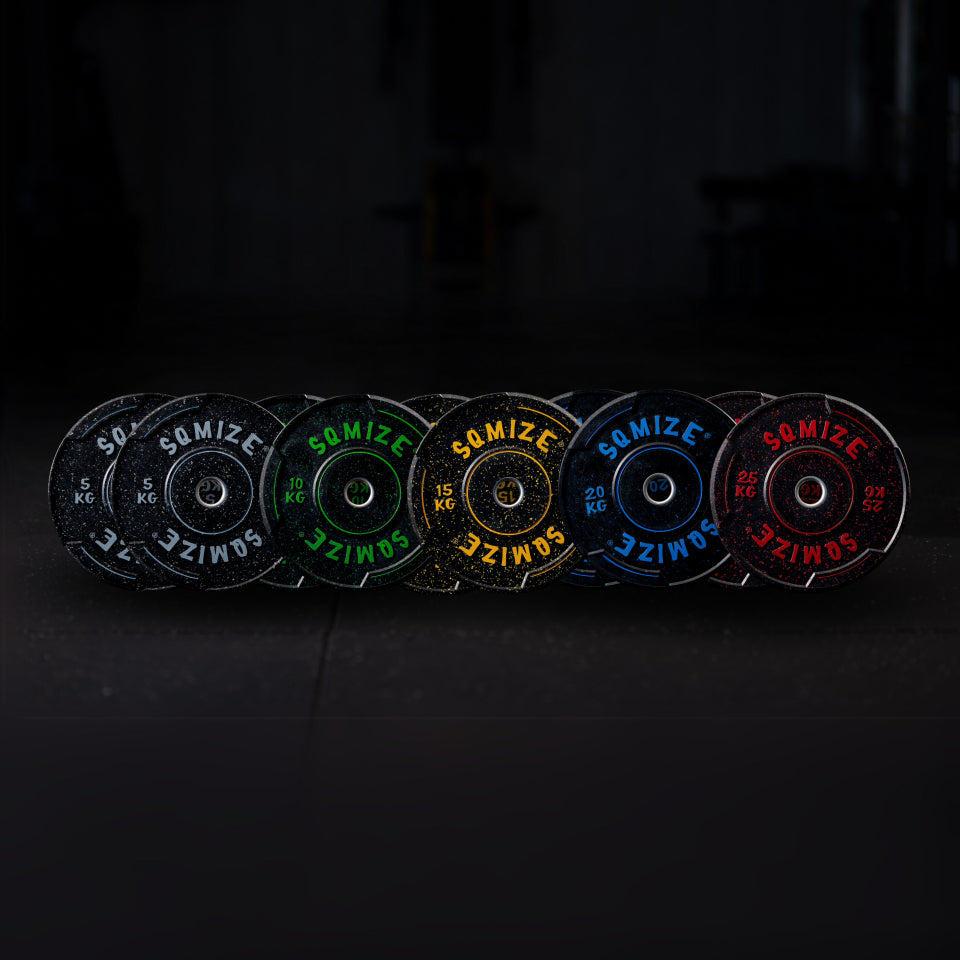 Premium bison high-tempered bumper plate set SQMIZE® V-CRBP150 – 150 kg