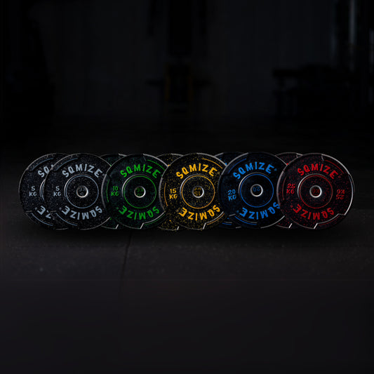 Premium bison high-tempered bumper plate set SQMIZE® V-CRBP150 – 150 kg