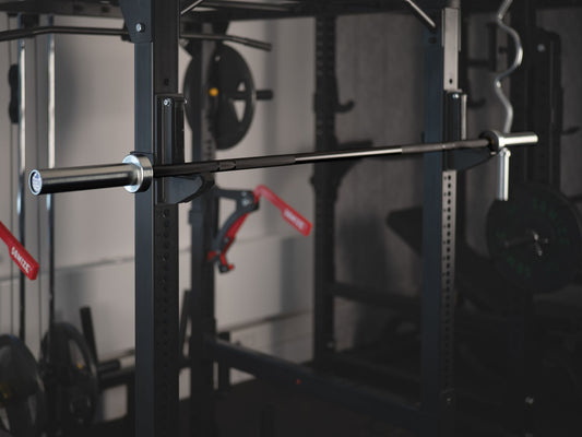 Rackable short barbell 180 cm SQMIZE® Elite Club OB70C Black Hard Chrome