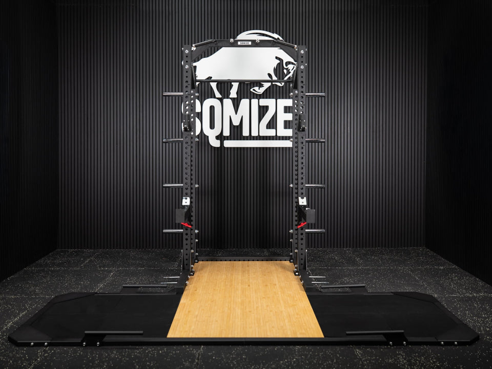 SQMIZE ELITE CLUB SQ-R334 half rack met weightlifting platform , hoogte 235 cm