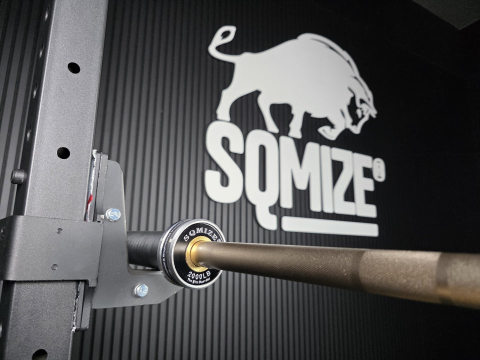 Cerakote® FX Silver Hybrid Barbell 20 kg SQMIZE® Premium Bison OB86CRM-DG