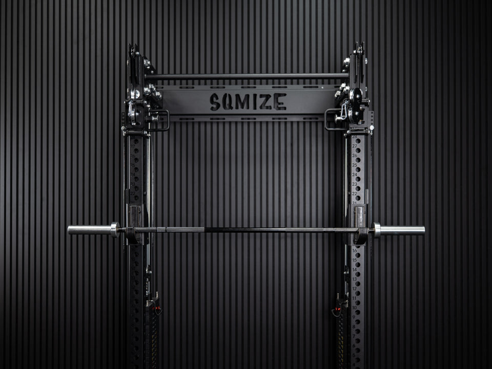 Rackable short bar SQMIZE® ELITE CLUB OB72C high capacity, titanium black(15kg)