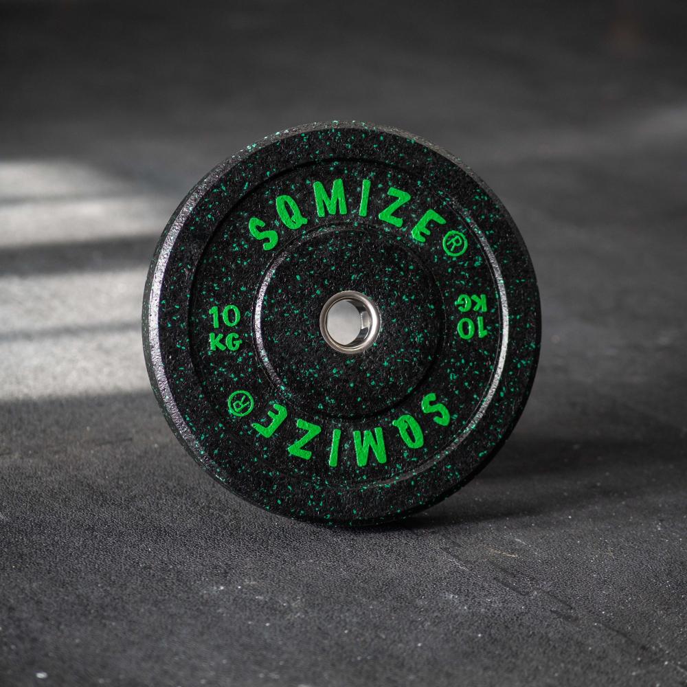 High-Tempered Bumper Plate Met Barbell SQMIZE® CRBS-C30 Starterset, 50 kg - SQMIZE Nederland