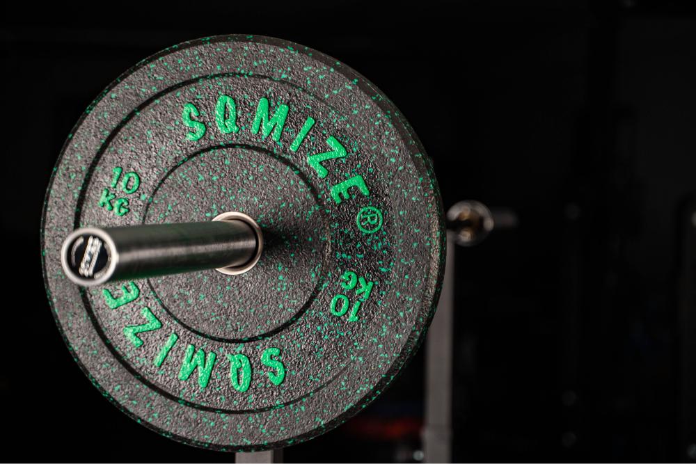 High-Tempered Bumper Plate Met Barbell SQMIZE® CRBS-C30 Starterset, 50 kg - SQMIZE Nederland