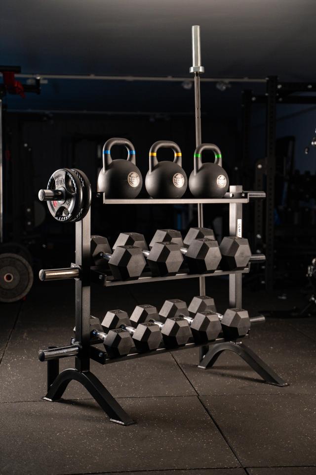 Dumbbell- & kettlebellopslag
